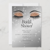 Moderne Cacao Bruine Glam Ogen Bruidsfeest Kaart (Voorkant)