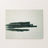 Moderne Cactus Art Green Of White Legpuzzel (Horizontaal)