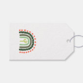 Moderne Cactus Artisan Rainbow Sinaasappel Groen P Cadeaulabel (Voorkant (Horizontaal))