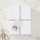 Moderne Cactus Artisan Rainbow Sinaasappel Groen P Cadeaulabel (Met Touw)