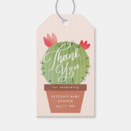 Moderne Cactus Baby Shower Bedank Je Favor Cadeaulabel