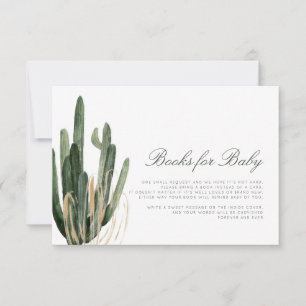 Moderne Cactus Baby shower Books for Baby Kaart