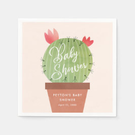 Moderne Cactus Baby Shower Servet