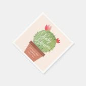 Moderne Cactus Baby Shower Servet (Hoek)