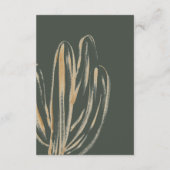 Moderne Cactus Bruiloft Informatie QR Code kaart (Achterkant)