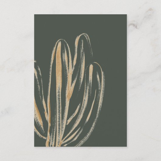 Moderne Cactus Bruiloft Informatie QR Code kaart (Achterkant)