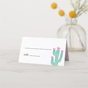 Moderne Cactus Bruiloft Plaatskaartje