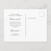 Moderne Cactus Calligraphy We hebben Bewegd Aankondigingskaart (Achterkant)