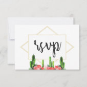 Moderne Cactus en Floral Response Kaart (Voorkant)