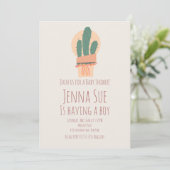 Moderne Cactus in Pot Plant Regenboog Baby Shower (Staand voorkant)