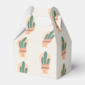 Moderne Cactus in Pot Plant Regenboog Feest Bedankdoosjes (Achterkant)