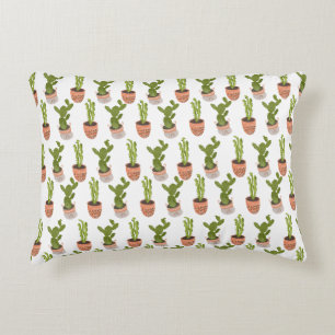 Moderne Cactus Kamerplanten Handgetekend Ontwerp Accent Kussen
