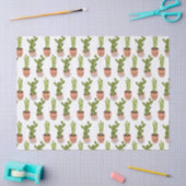 Moderne Cactus Kamerplanten Handgetekend Ontwerp Tissuepapier (Craft)