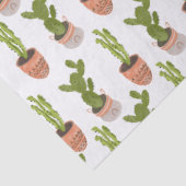 Moderne Cactus Kamerplanten Handgetekend Ontwerp Tissuepapier (Detail)