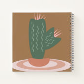 Moderne Cactus Plant Puntige Herinnering Notitieboek (Achterkant)
