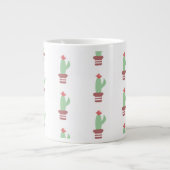 Moderne Cactus Potplant Eenvoudig Grote Koffiekop (Voorkant)