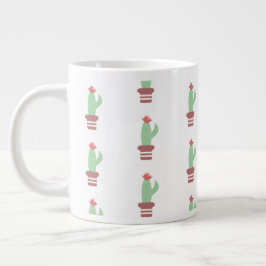 Moderne Cactus Potplant Eenvoudig Grote Koffiekop