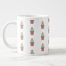Moderne Cactus Potted Plant Simple Grote Koffiekop