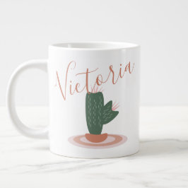 Moderne Cactus Stekelige Naam Grote Koffiekop