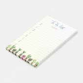 Moderne Cactus Streepjes To Do Lijst Post-it® Notes (Schuin)
