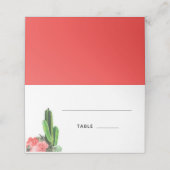 Moderne Cactus, Succulent en Floral Plaatskaartje (Buitenkant ongevouwen)