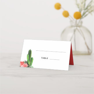 Moderne Cactus, Succulent en Floral Plaatskaartje