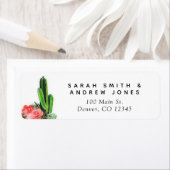 Moderne cactus, Succulent en Floral Wedding Etiket (Insitu)