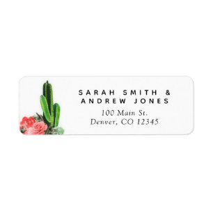 Moderne cactus, Succulent en Floral Wedding Etiket