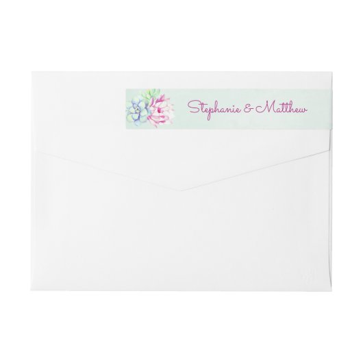 Moderne Cactus Succulenten Bloemen Bladgroen Bruil (Achterkant)