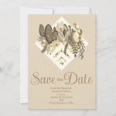 Moderne Cactus & Succulenten Bruiloft Save The Date (Voorkant)