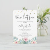 Moderne Cactus Taco 'bout Love Couples Shower Kaart (Staand voorkant)