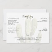 Moderne Cactus Tropische Bruiloft Details Kaart (Voorkant)