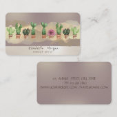 Moderne Cactus voor penselen met Waterverf Visitekaartje (Voorkant / Achterkant)