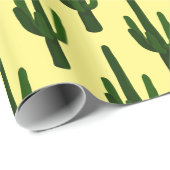 Moderne Cactus Yellow en Green Cadeaupapier (Rol Hoek)
