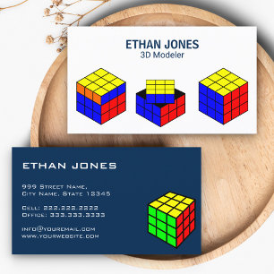 Moderne CAD Designer   Animator   3D-model Visitekaartje