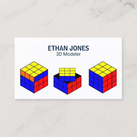 Moderne CAD-ontwerper | animator | 3D Modeler Visitekaartje (Voorkant)