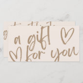 Moderne cadeaubon (Voorkant / Achterkant)