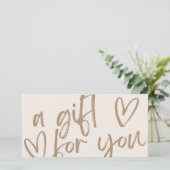 Moderne cadeaubon (Staand voorkant)