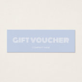 Moderne cadeaubon mini visitekaartjes (Voorkant)