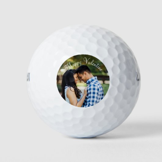 Moderne Cadeaubon Valentijnsdag met aangepast foto Golfballen (Voorkant)