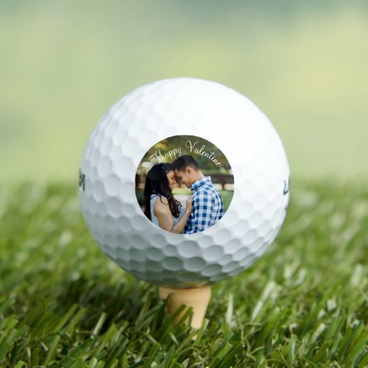 Moderne Cadeaubon Valentijnsdag met aangepast foto Golfballen (Insitu Shirt)