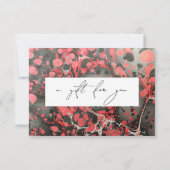 Moderne Cadeaubon Voucher Zwart Rood Marmer (Achterkant)