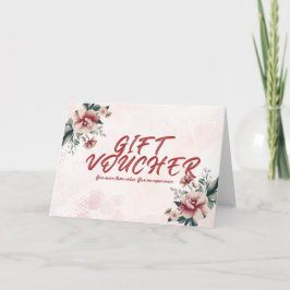 Moderne cadeaubonkaart bedankkaart