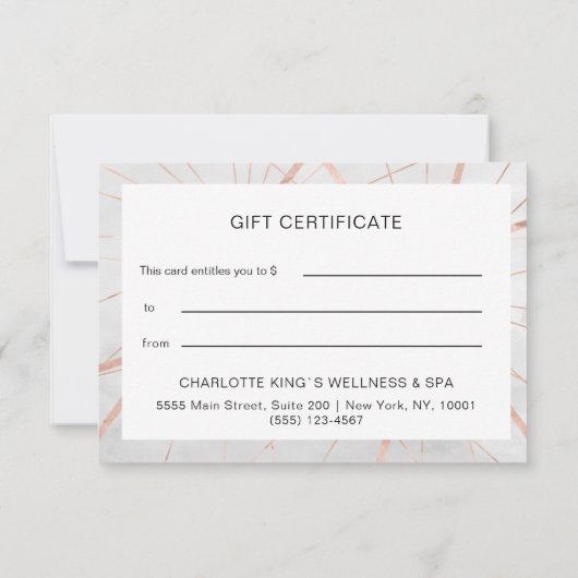 Moderne Cadeaubonnen — Platte Kaart (Achterkant)