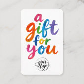 Moderne cadeaukaart korting Met kleurrijk schrift (Voorkant)