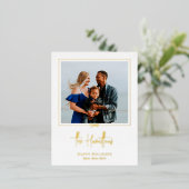 Moderne cadeaukaart voor feestdagen met Folie Brie (Staand Voorkant)