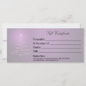 Moderne cadeaukaart voor kerstbomen in Gleamy (Achterkant)