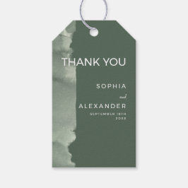 Moderne cadeaukaartjes waterverf bruiloft. cadeaulabel