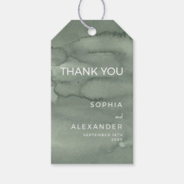 Moderne cadeaukaartjes waterverf bruiloft. cadeaulabel