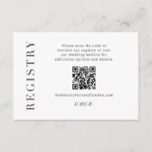 Moderne cadeauregistratie-insluiting Wedscan QR Informatiekaartje (Voorkant)